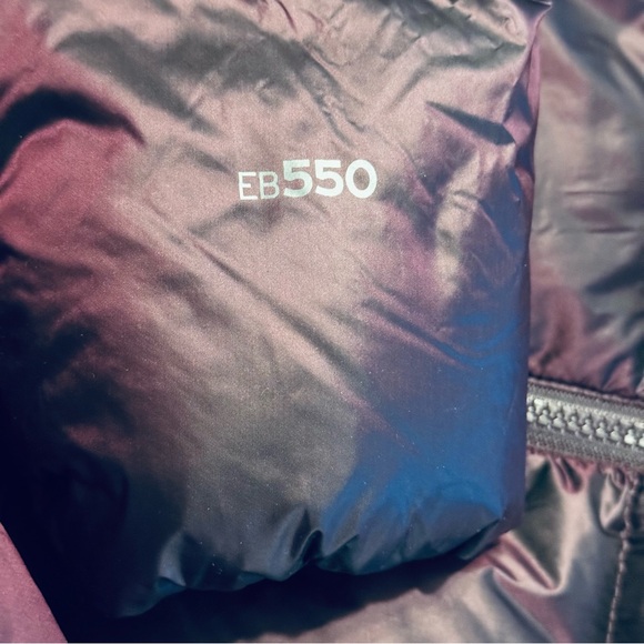 Eddie Bauer Luna Peak Down Parka Hooded Eggplant Coat Women's Small - Picture 7 of 11